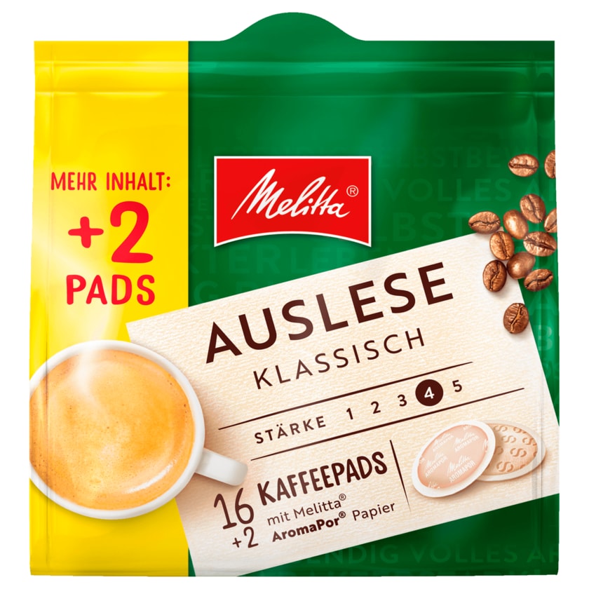 Melitta Café Auslese Klassische Pads 16+2er